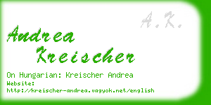 andrea kreischer business card